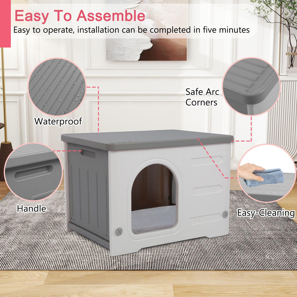 Rockever cat house easy-assembly setup saves time during weekend DIY.