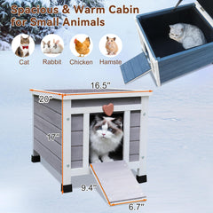 Rockever easy-assemble pet house ships with pre-drilled holes for quick setup.