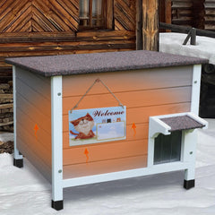 Rockever insulated cat house six-sided foam interior keeps outdoor cats warm.