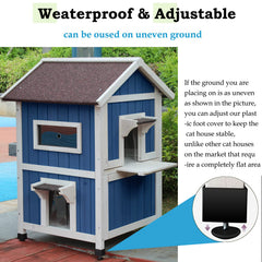 Rockever outdoor cat house interior showcases spacious two levels for lounging and play