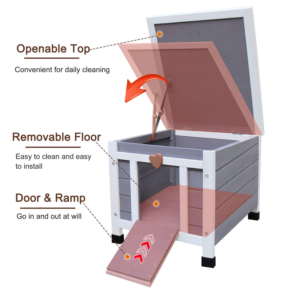Rockever ventilated bottom slab design promotes airflow for pets' comfort.