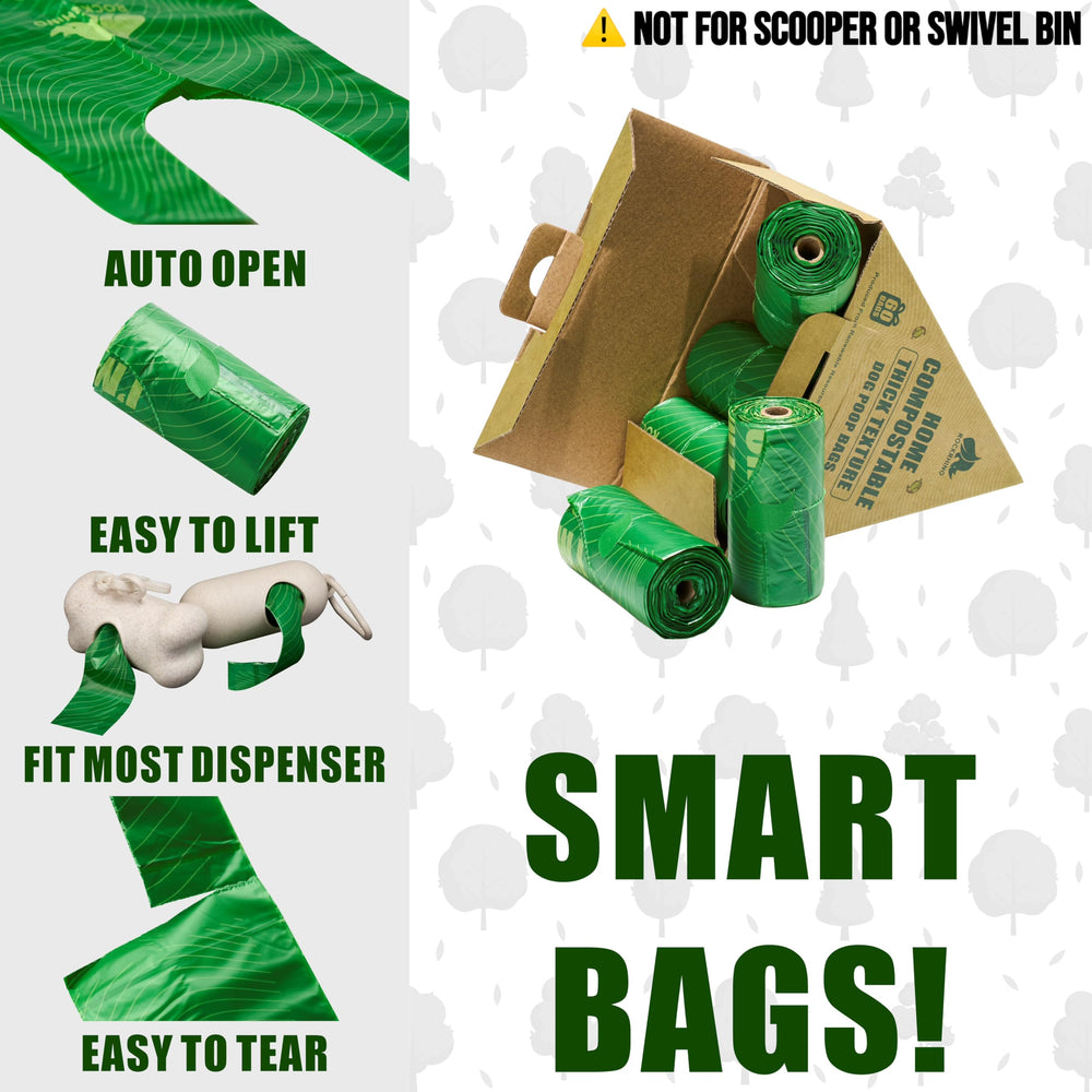 RockRhino bags fit standard poop bag dispensers for quick access