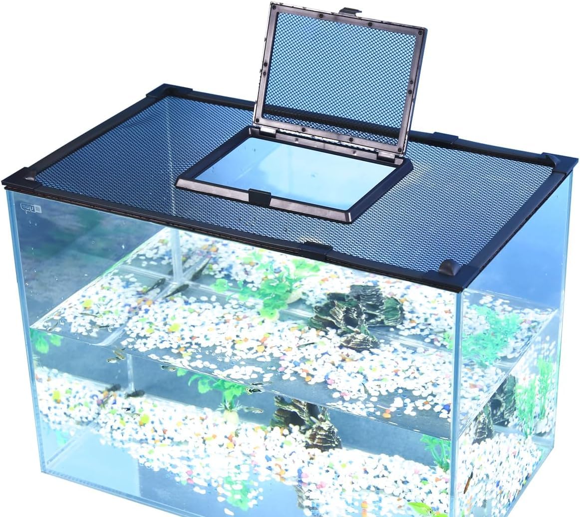 RODENET magnetic aquarium cover closeup mesh for durable ventilation and anti-jump protection.