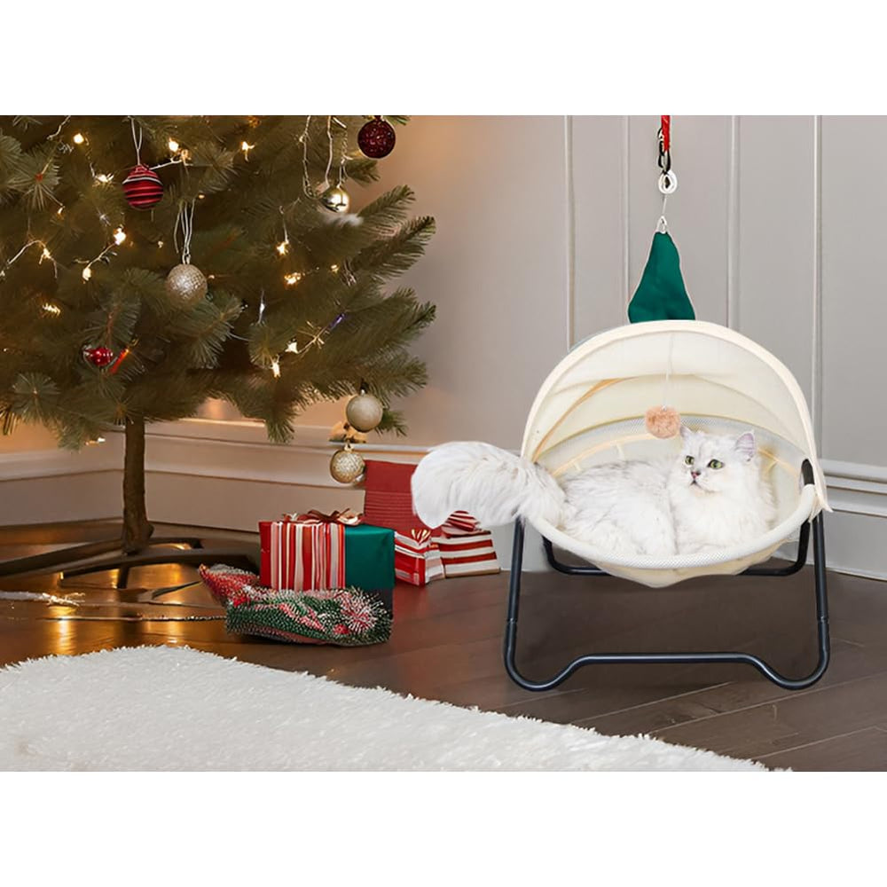 ROGSOUTH soft-materials cat bed delivers breathable comfort for pets.