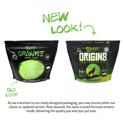 Origins powder texture ready to mix into dog meals for easy supplementation by Rogue Pet Science.