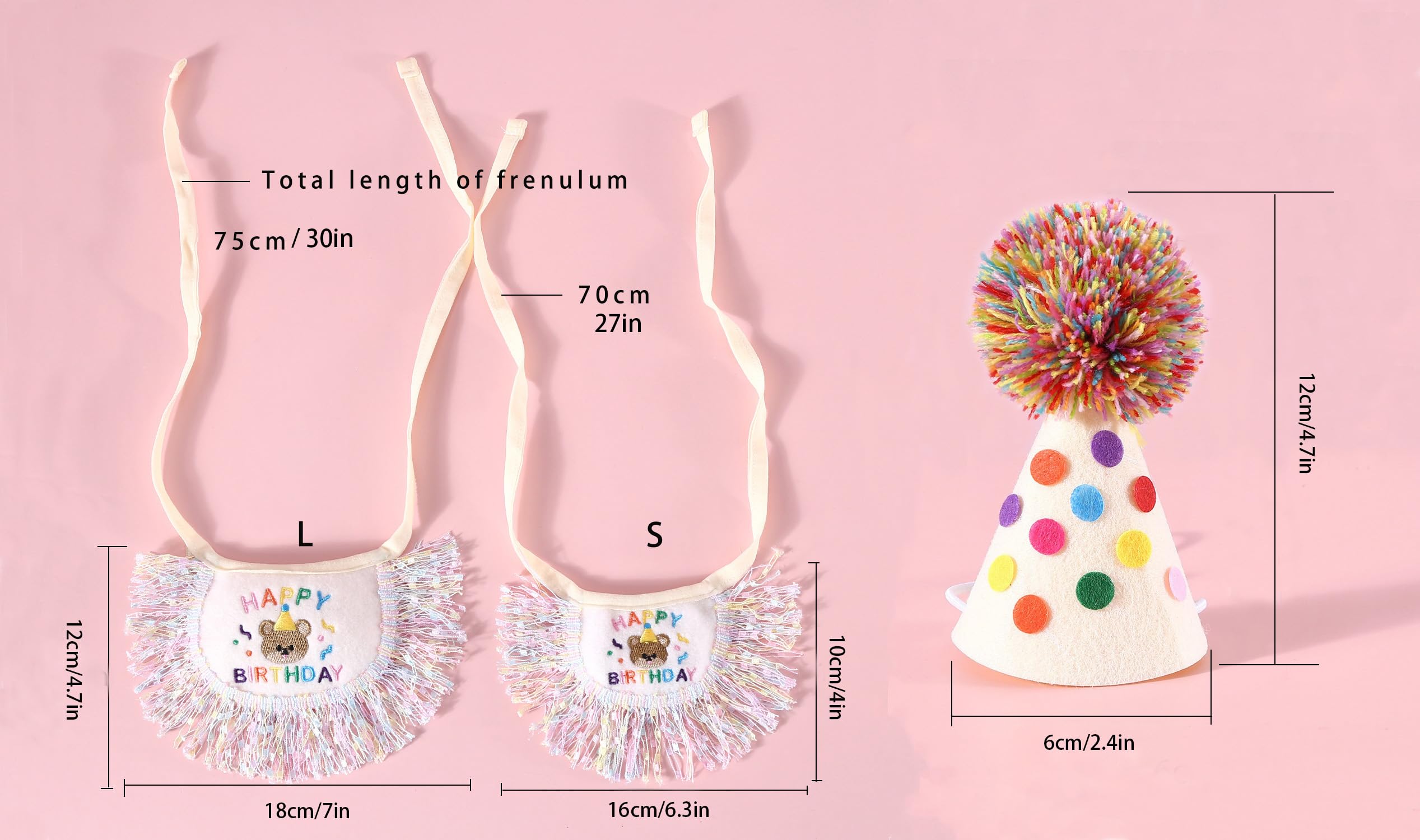 ROHOME cat birthday party hat dots adds colorful charm for cute party moments.