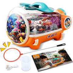 ROHSCE small fish tank with easy grab handle for kid friendly setup