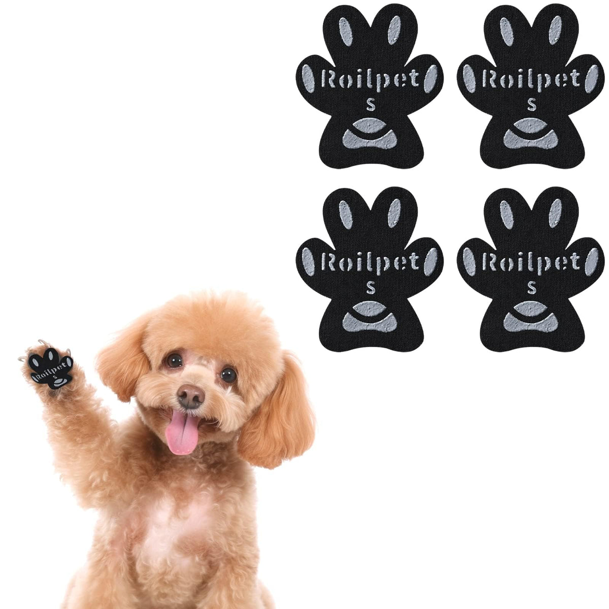 Roilpet dog paw protector pads pack offers enhanced traction on slippery floors.
