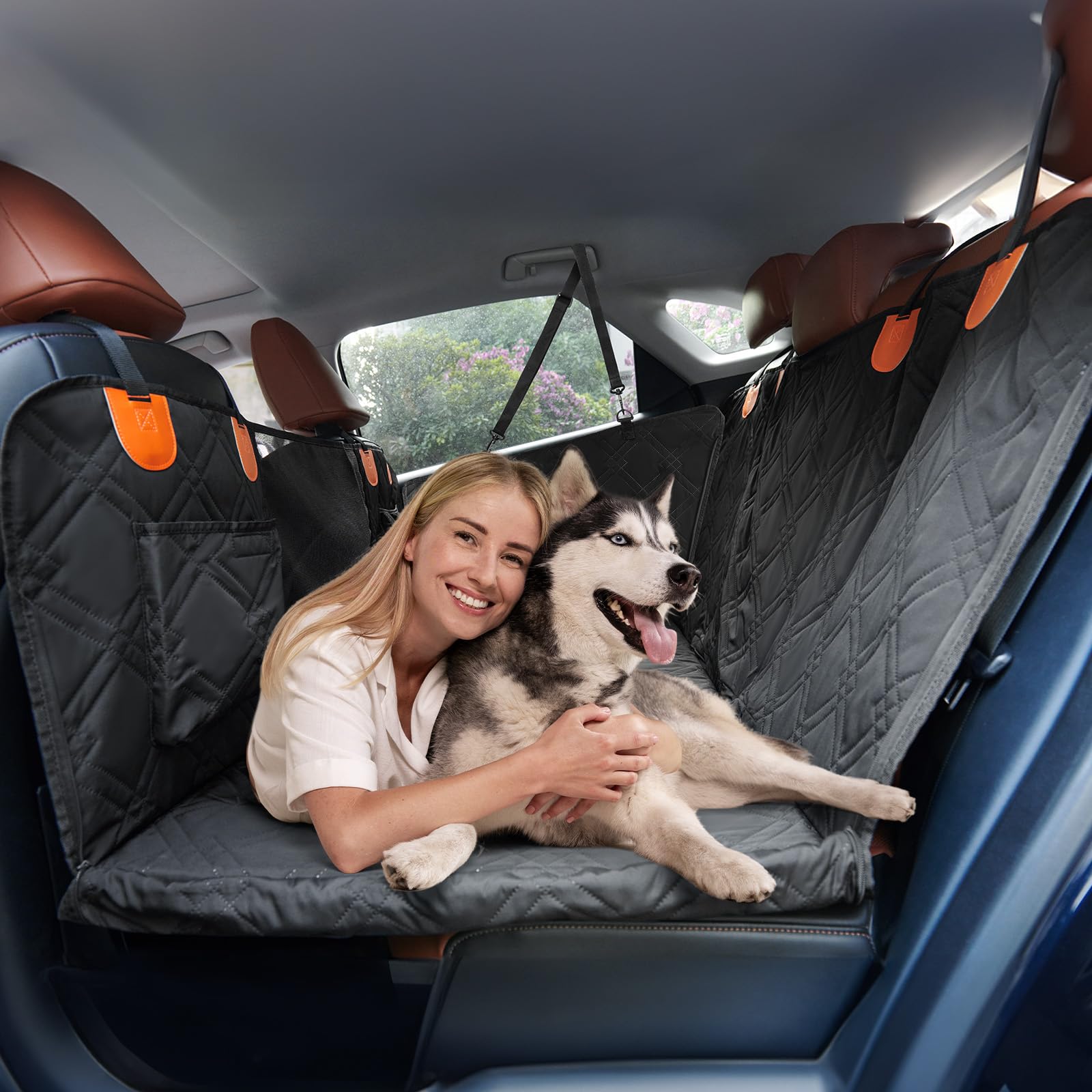 Roilpet dog seat cover back-seat-extender expands space for comfortable, secure rides.