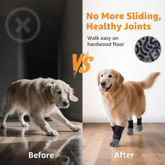 Roilpet dog socks with silicone grip on all sides for steadier movement.