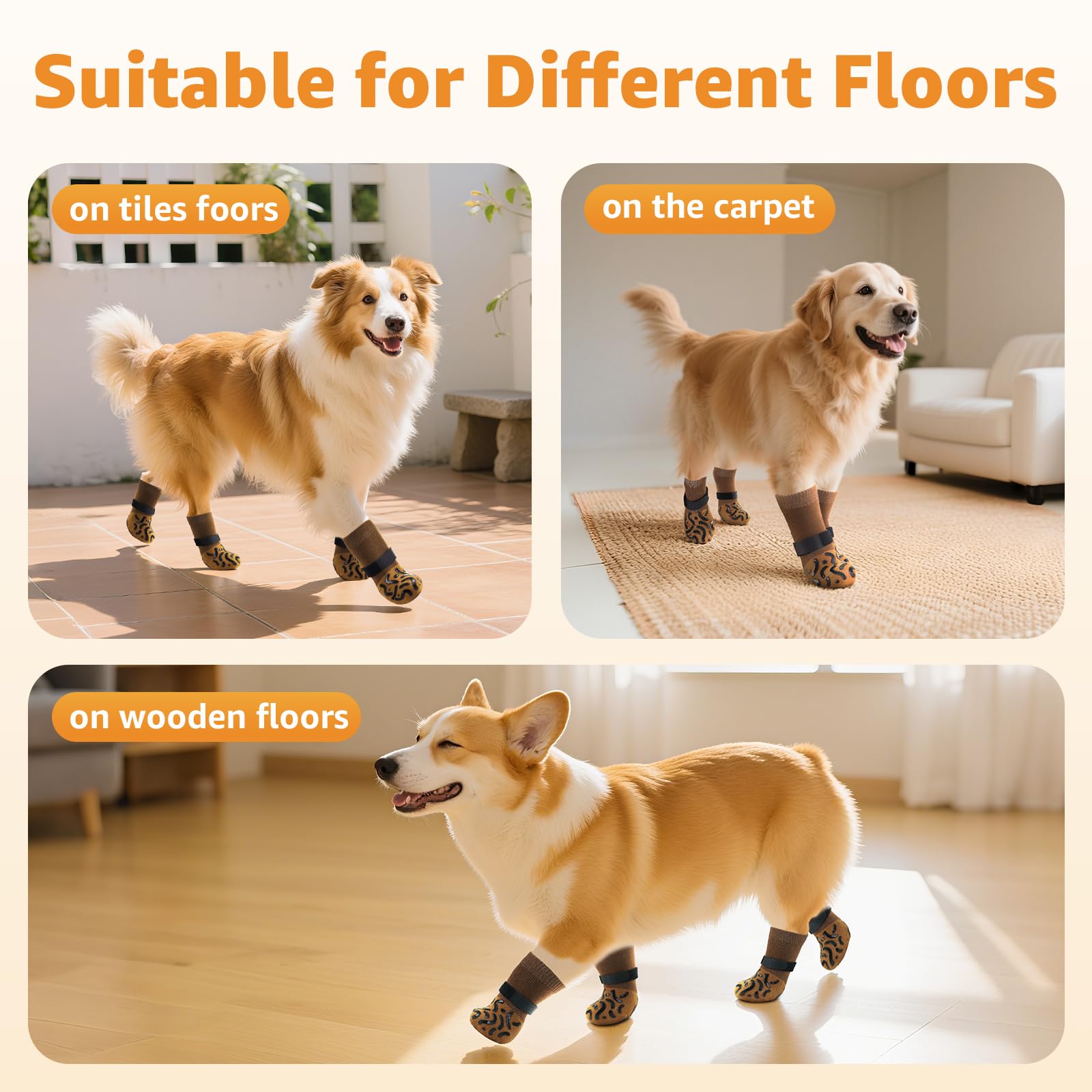 Roilpet paw protector socks shield paws from hot and cold surfaces and outdoor dirt