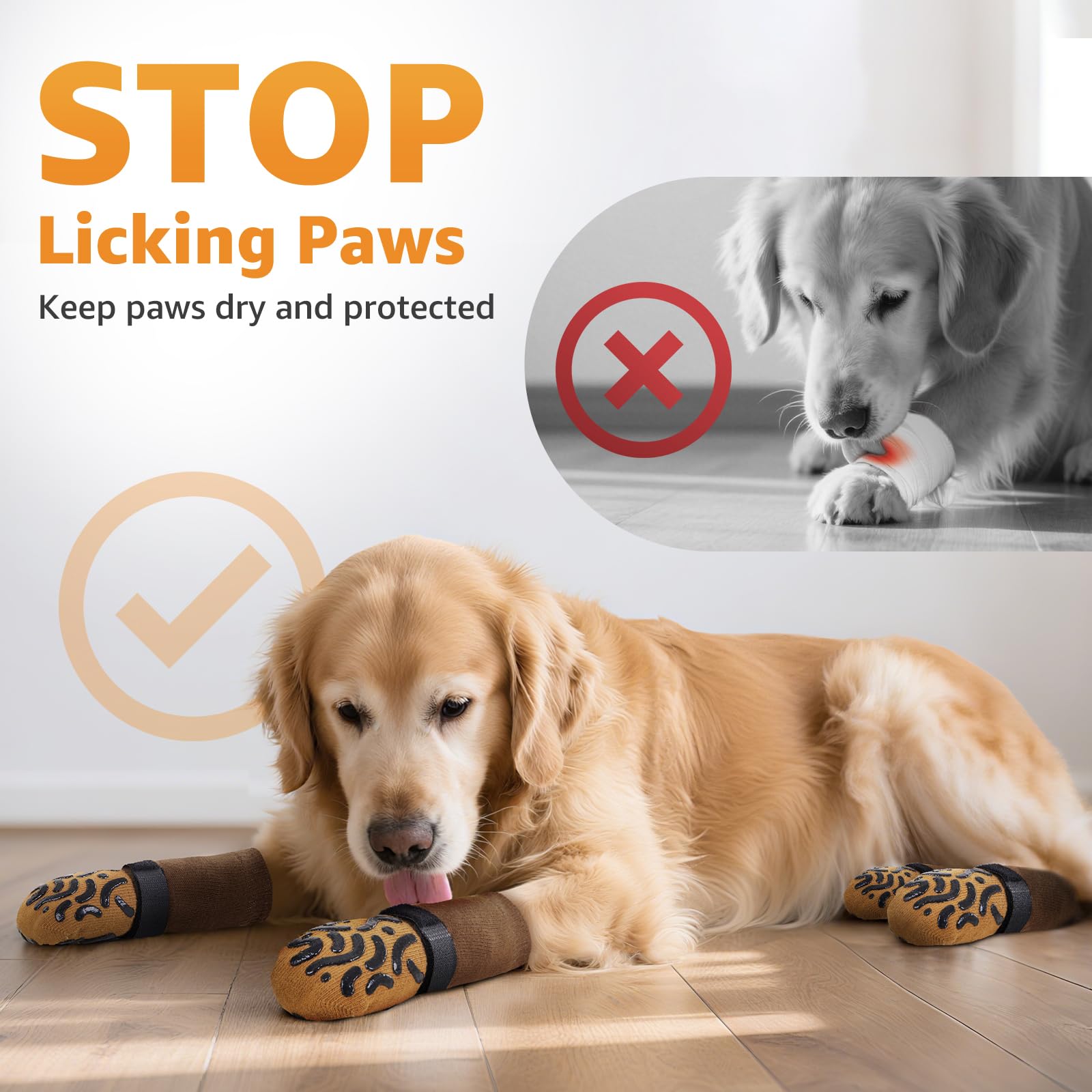 Roilpet senior dog friendly socks offering comfort and reduced paw licking for calmer time