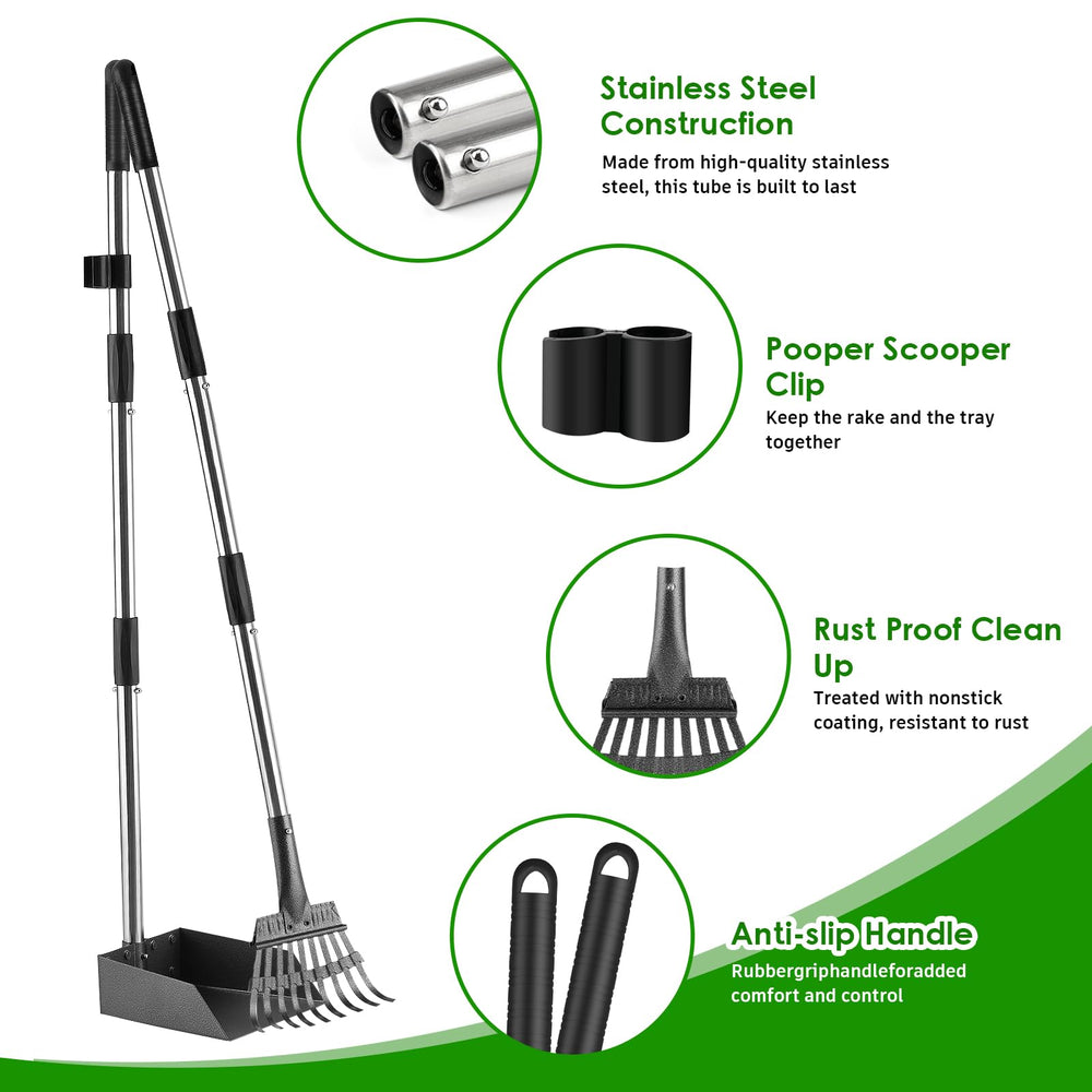 ROIUBPO ergonomic long-handle design reduces bending during cleanup.