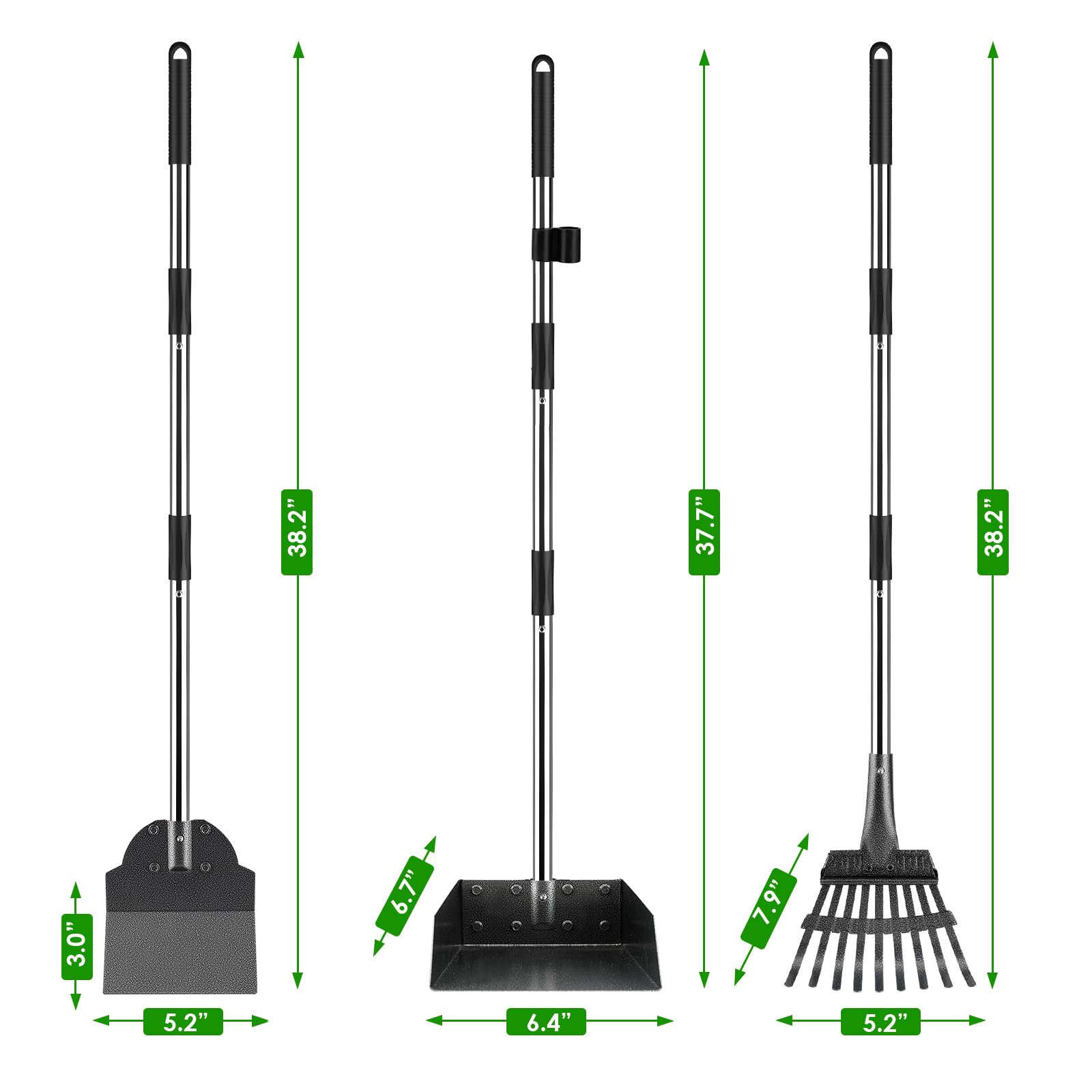 ROIUBPO metal sturdy-design scooper highlights durable stainless steel construction
