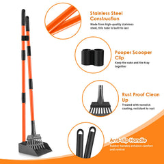 ROIUBPO tray and rake component for precise waste pickup