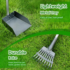 ROIUBPO rust-proof tray and rake are easy to rinse after use.