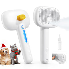ROJECO 3-in-1 Pet Steam Brush handheld design for easy, calm grooming.