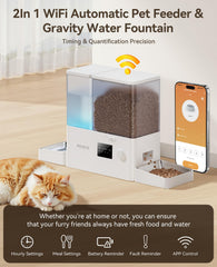 ROJECO 36Cups food dispenser 5L capacity supports longer meals for pets.