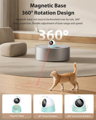 ROJECO Auto Laser Cat Toy operates quietly under 20dB for peaceful evenings.