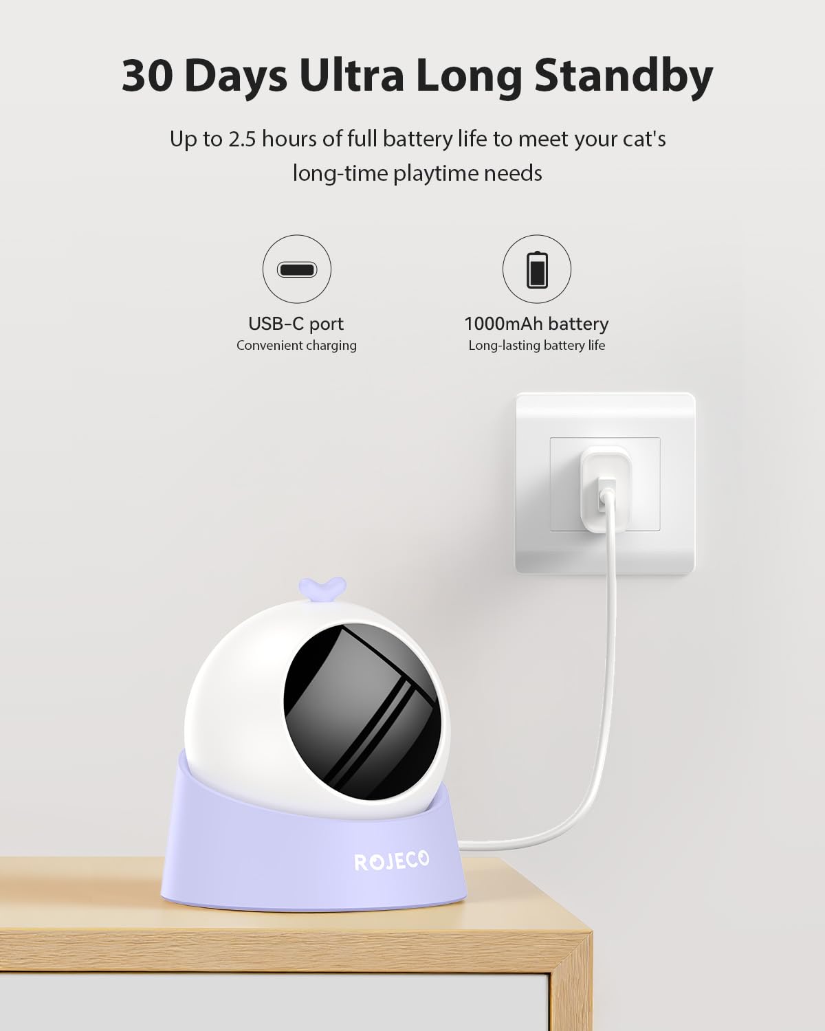 ROJECO Auto Laser Cat Toy offers three speed modes for any cat.