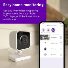 Roku Indoor Camera 1080p night vision delivers clear color detail after dark