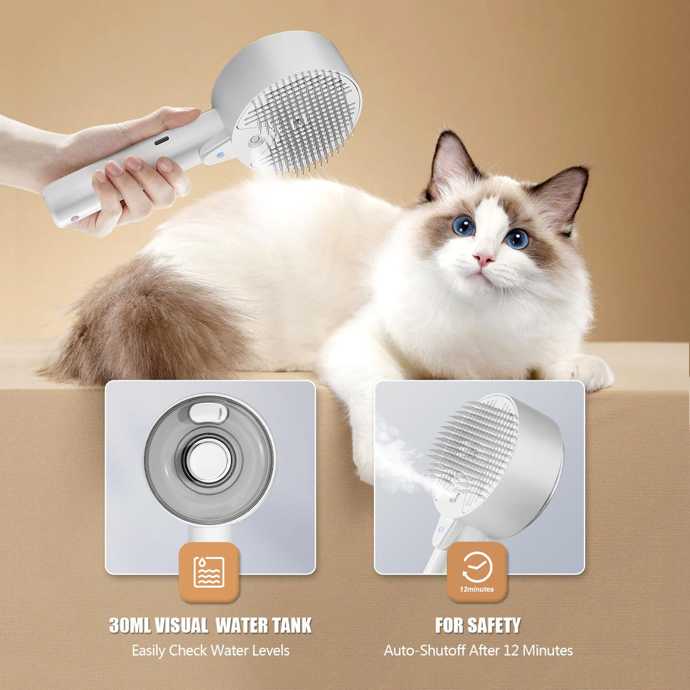 Rolemon Cloud Care Cat Brush durable ABS and stainless steel construction for longevity.