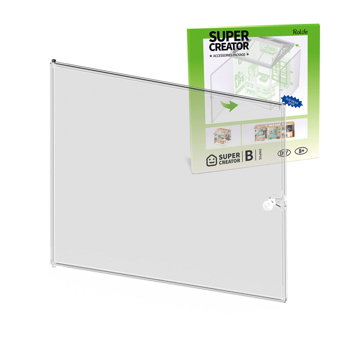 Rolife dust-proof door for super creator series front view showing seal for dust protection.