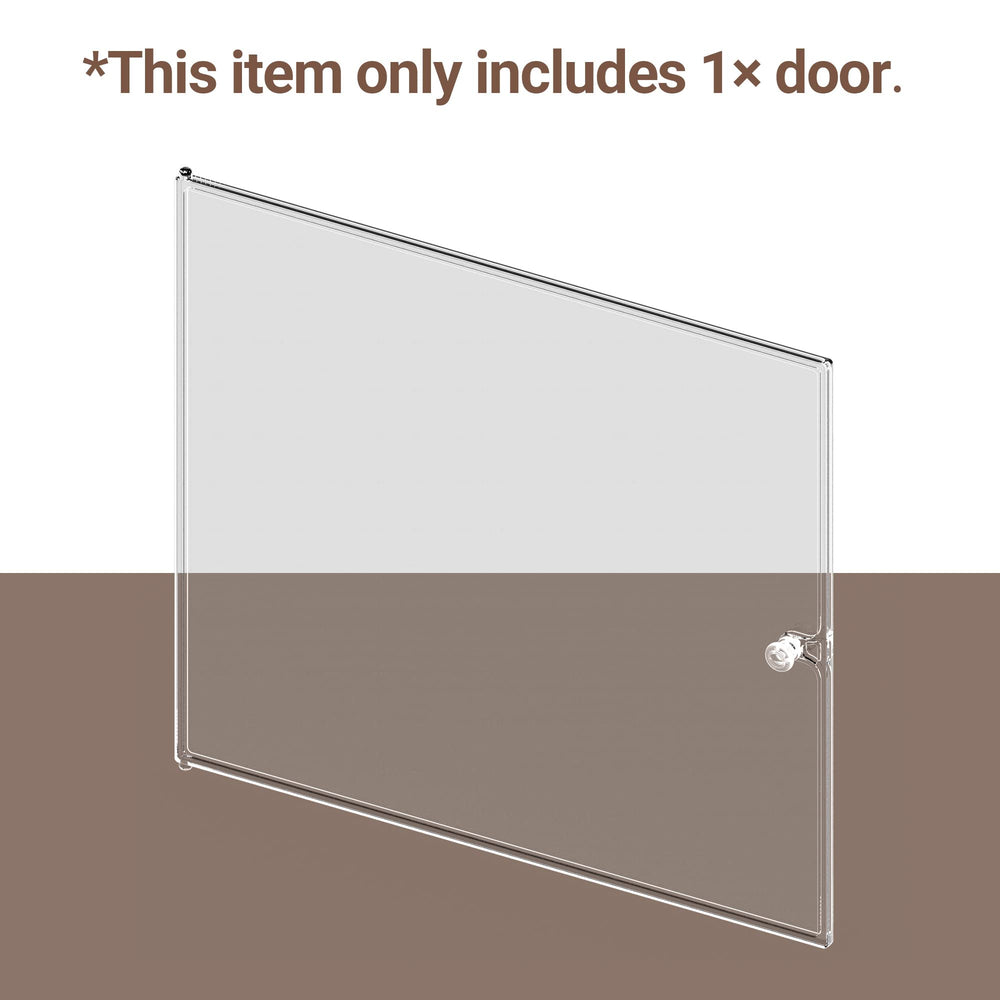 Rolife dust-proof door in in-house setup demonstrates protective barrier during display.