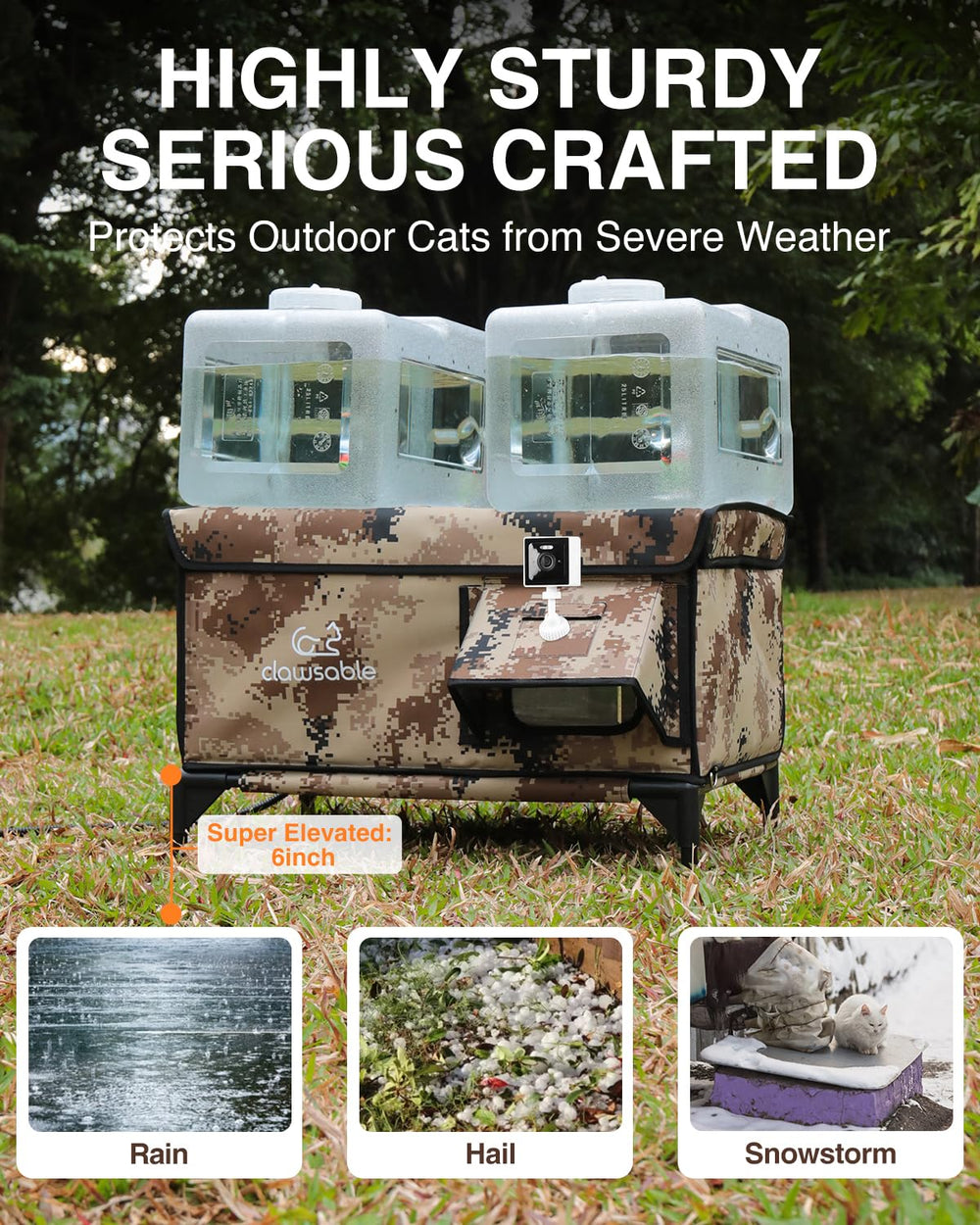 Rolimate escape door design allows safe exit for feral cats during emergencies.