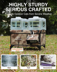 Rolimate escape door design allows safe exit for feral cats during emergencies.