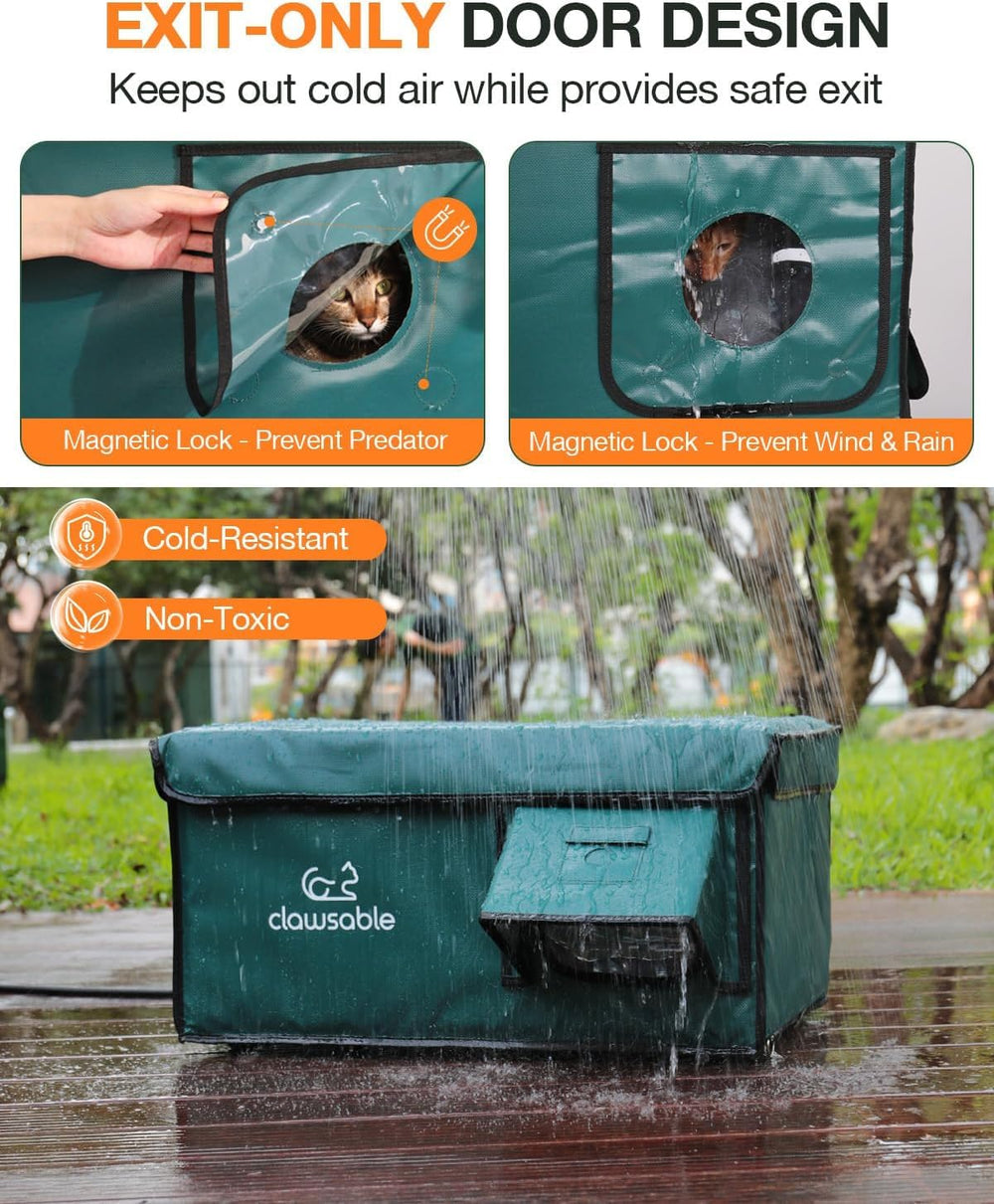 Rolimate indestructible cat house elevated base keeps fur dry