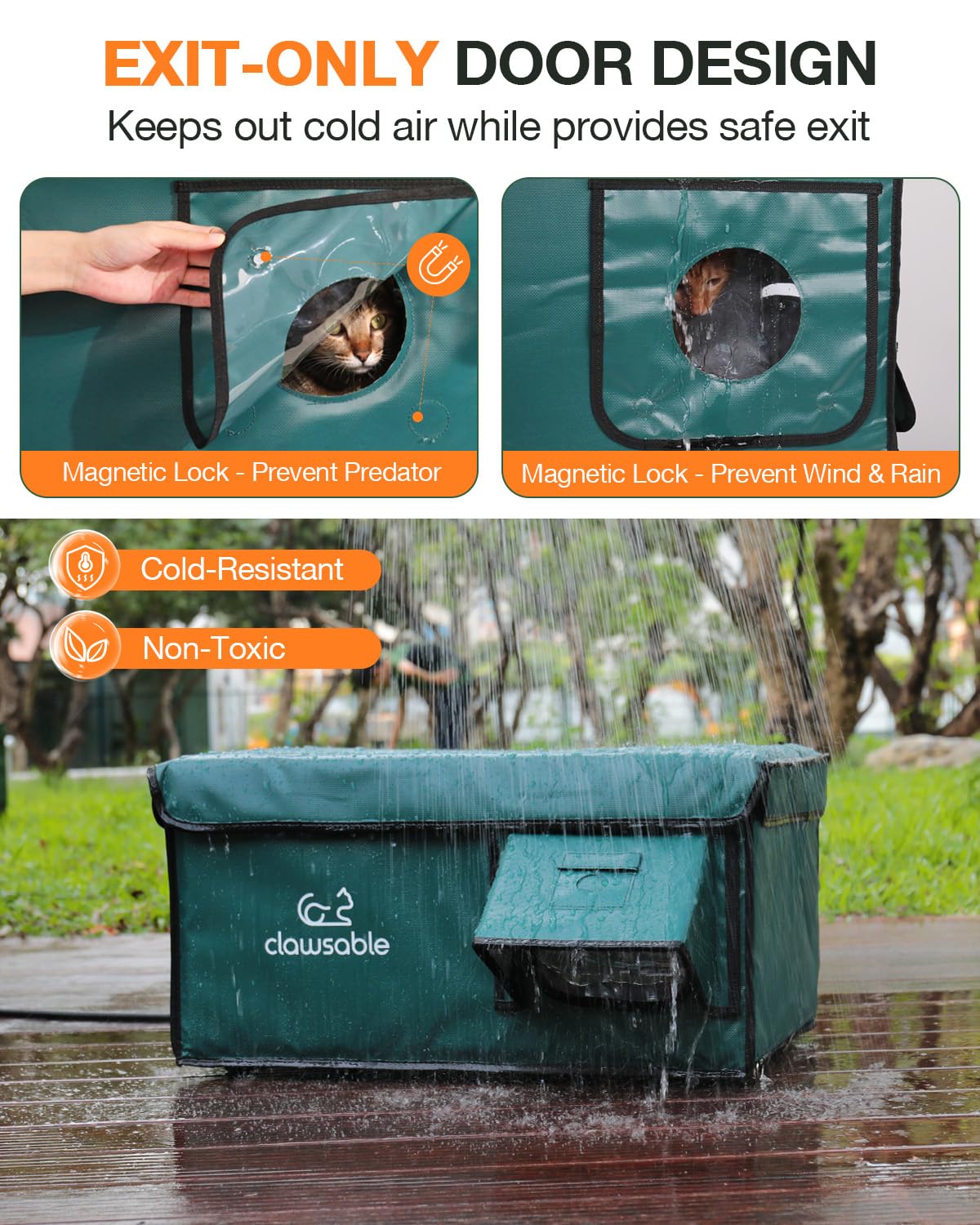 Rolimate Indestructible Cat House heating core ensures safe warmth for outdoor cats.