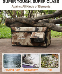 Rolimate heated cat house insulation close-up demonstrates five-layer warmth retention.