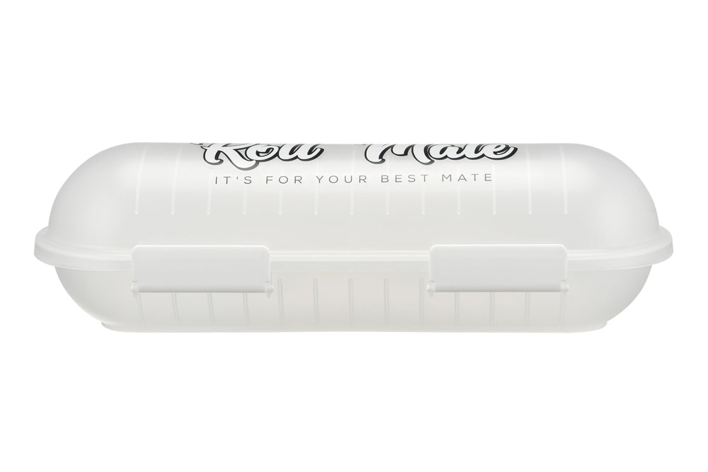 Roll Mate small container shows flat-bottom stability to prevent sliding.