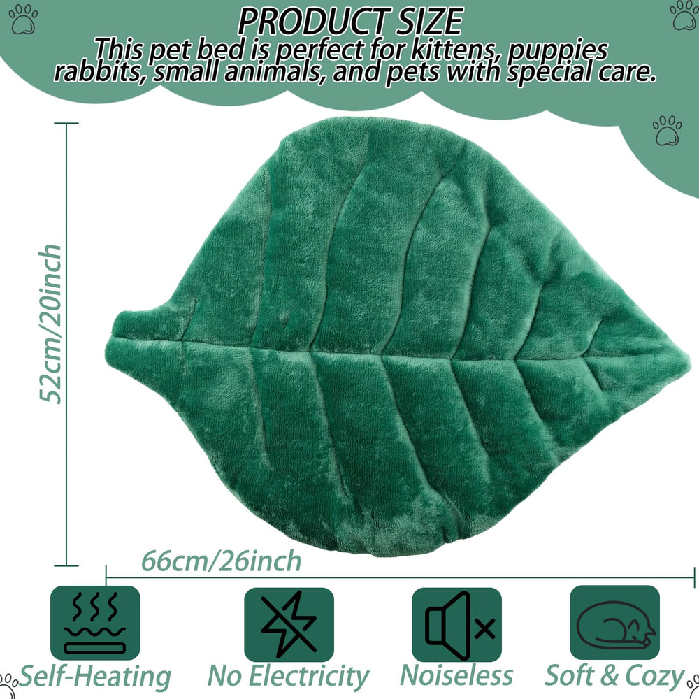 Romaneco Leaf Bed Mat double-sided design for seasonal comfort