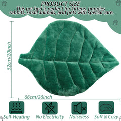Romaneco Leaf Bed Mat double-sided design for seasonal comfort