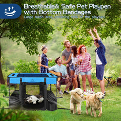 ROMANTIC BEAR 4-panel design promotes secure confinement during playtime.