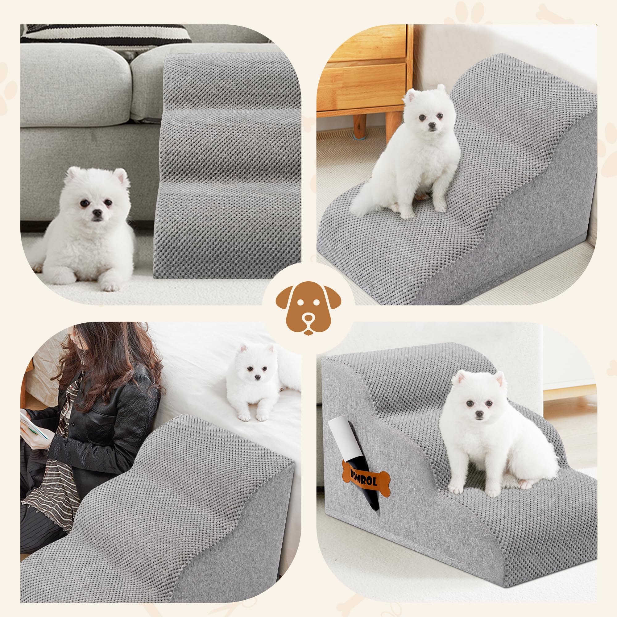 ROMROL hair-remover roller helps keep steps fur-free and clean