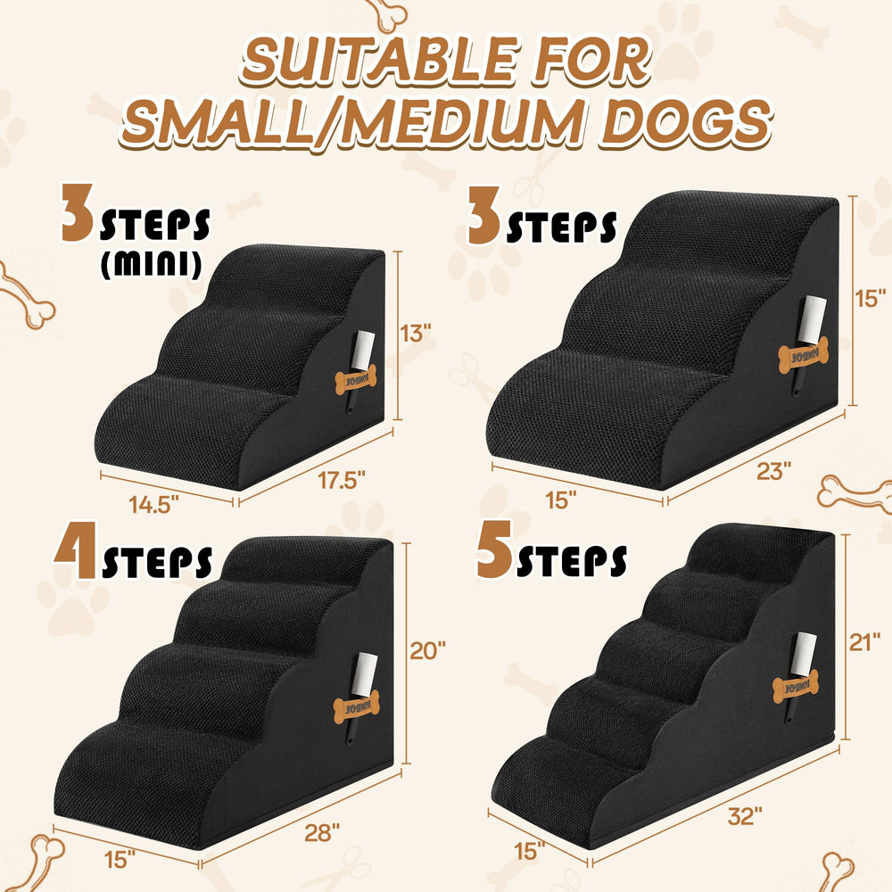 ROMROL dog stairs non-slip fabric cover for safe footing