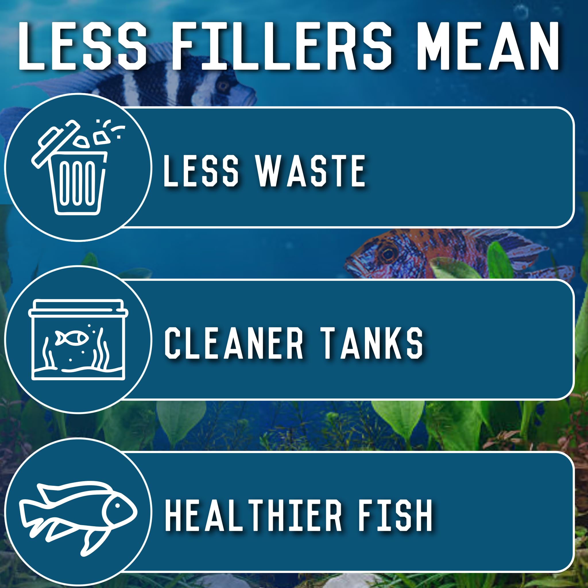 RON'S CICHLIDS slow-sinking pellets reduce waste