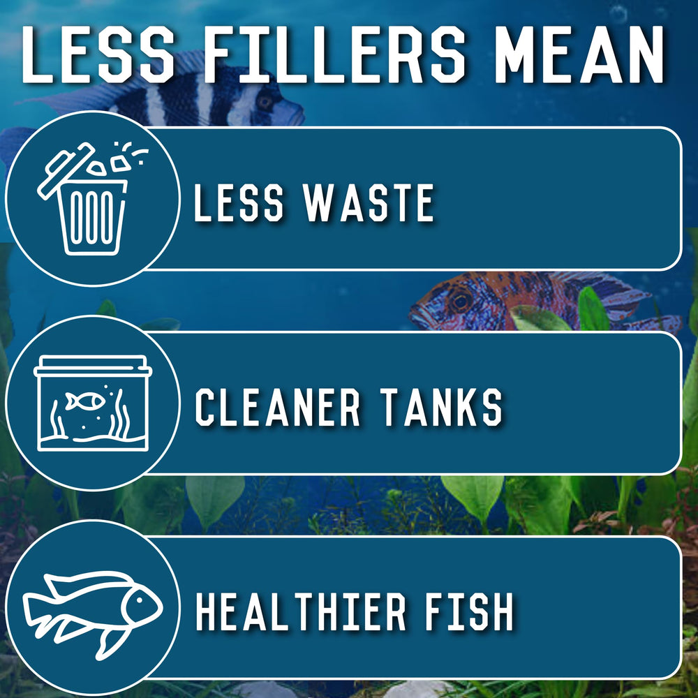 RON'S CICHLIDS slow-sinking pellets reduce waste