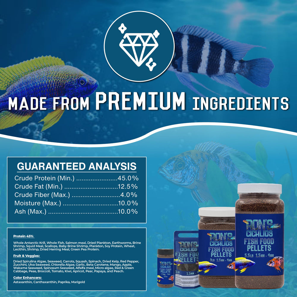 RON'S CICHLIDS vitamin-rich mix boosts immune support