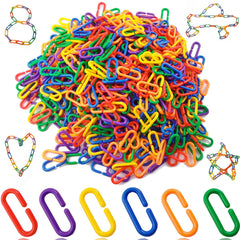 RONYOUNG rainbow c-clips links pack showcases vibrant colors for DIY cage toys.