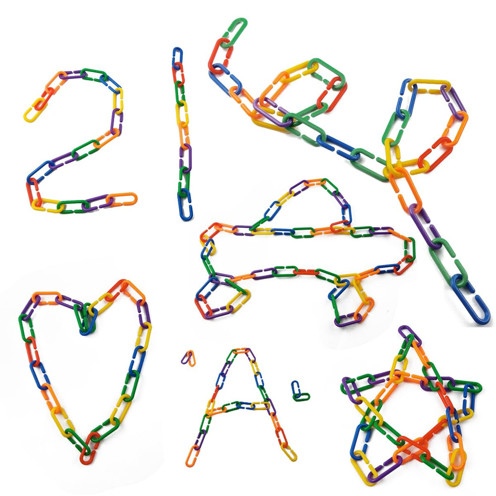 RONYOUNG teaching and play with chain links supports creative hands-on learning.