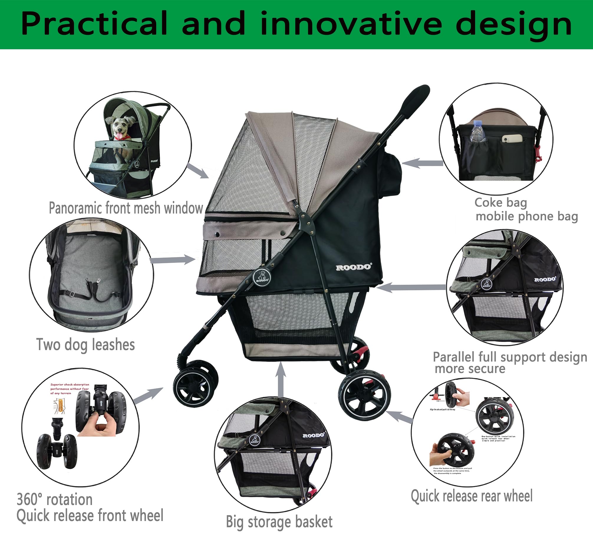 ROODO Escort expanded interior size for spacious interior and pet comfort during trips