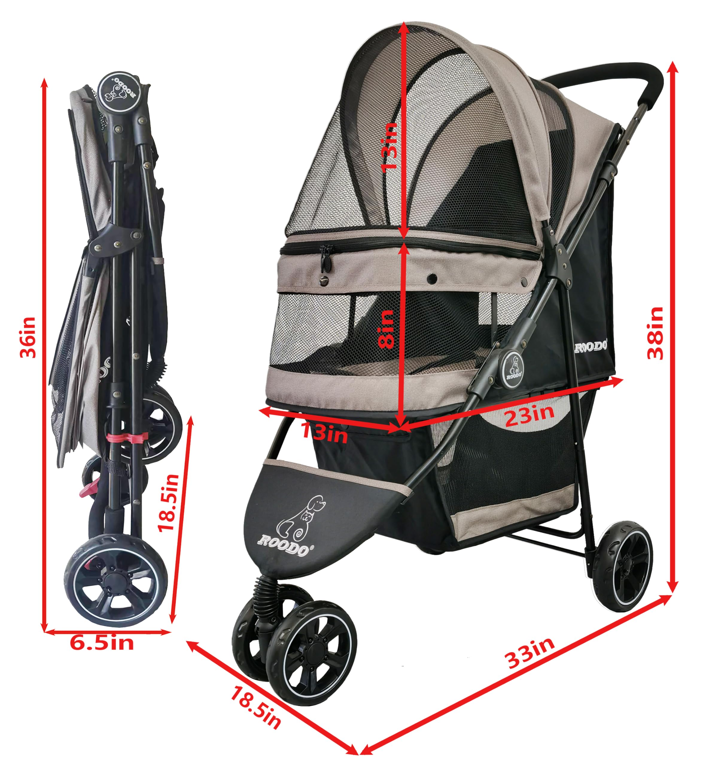 ROODO Escort folded state ready for trunk travel and quick transport