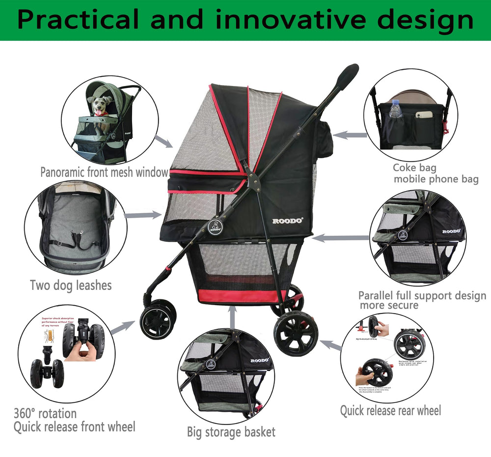 ROODO Escort weight 4.8kg keeps it light yet sturdy for travel.