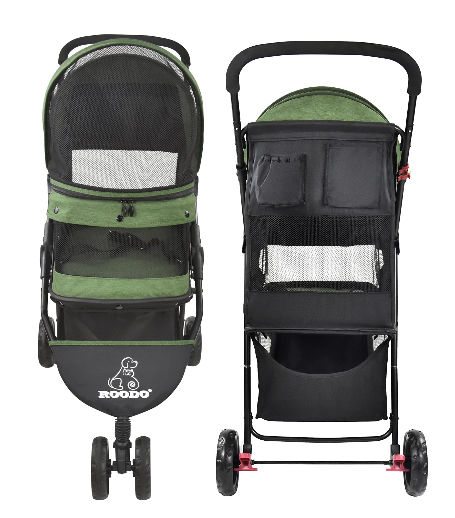 ROODO pet stroller travel-ready design supports versatile use for walks and trips