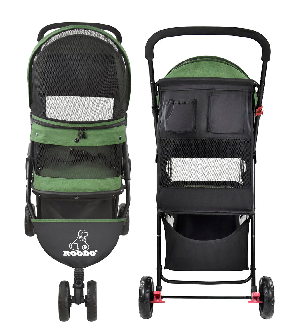 ROODO pet stroller travel-ready design supports versatile use for walks and trips