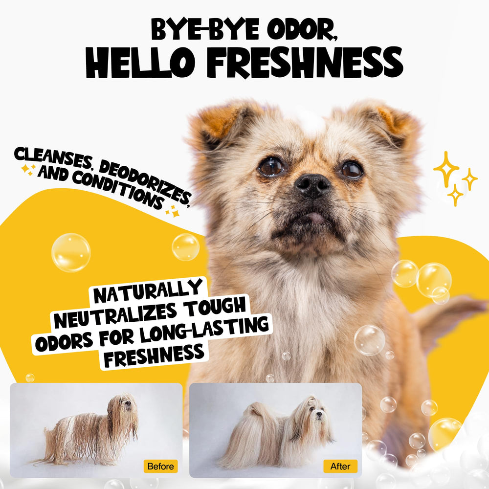 ROOFUS THE DOG Coconut Kisses shampoo lather demonstrates easy, thorough cleansing and detangling
